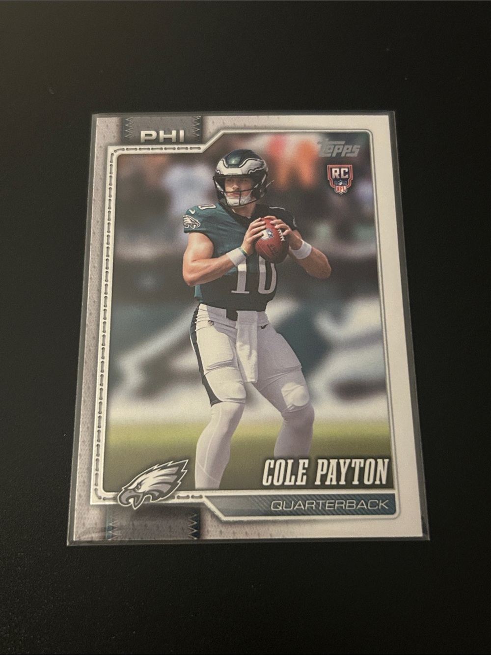 Topps Cole Payton Philadelphia Eagles Rookie Football Card